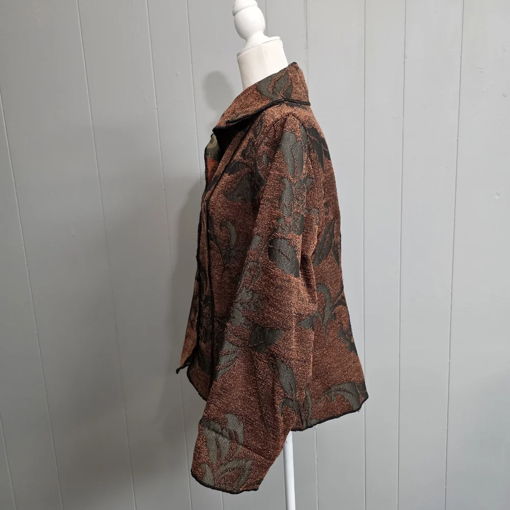 Parsley & Sage Tapestry Reversible Boho Art Blazer Jacket - Picture 5 of 14